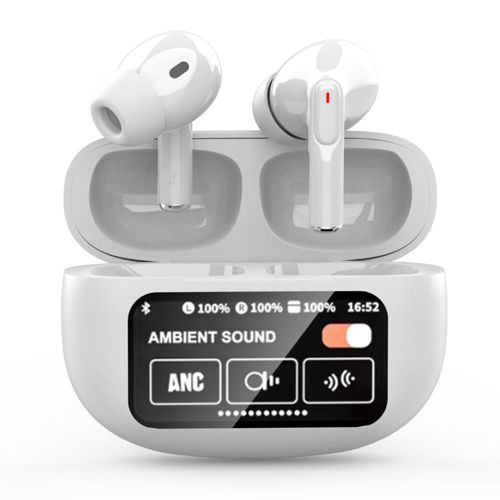 A9 Pro PLUS TWS High Fidelity Audio In Ear Headphones LED Display Touch Screen Type C Noise Cancelling Earphones True Wireless Stereo