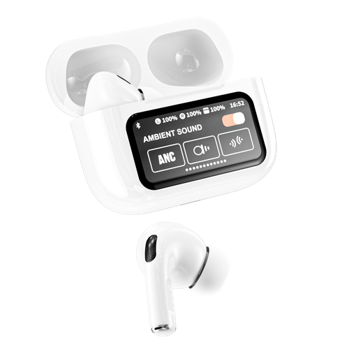 A9 Pro PLUS TWS High Fidelity Audio In Ear Headphones LED Display Touch Screen Type C Noise Cancelling Earphones True Wireless Stereo