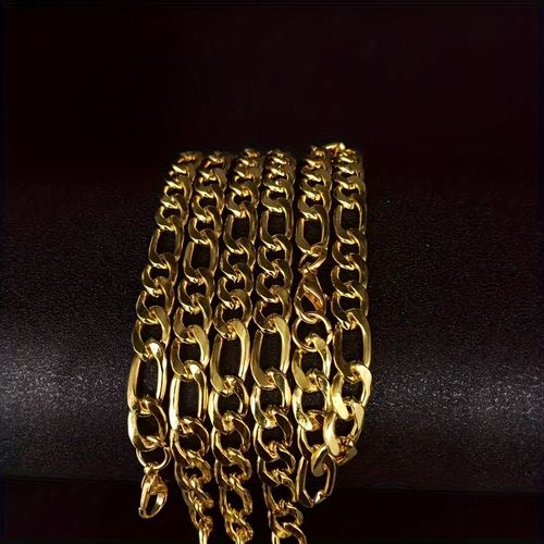 18K gold-plated thick chain necklace (66cm)
