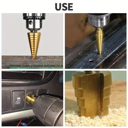 3-piece HSS step drill bit set