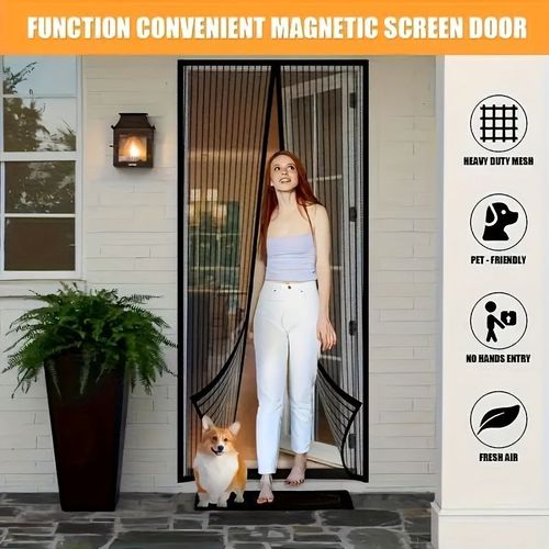 Magnetic screen door
