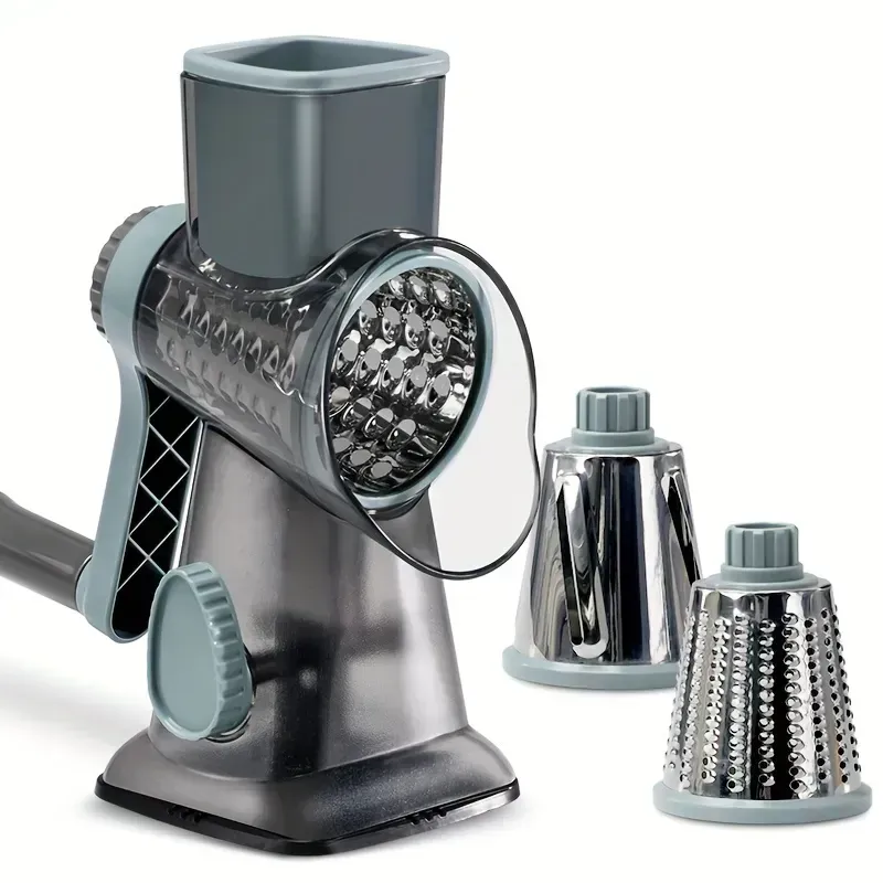 🔥Multi Functional Slicer Vegetable Slicer Potato And Radish Hand Cranked Drum Chopper Multifunctional Vegetable Slicer Hand Cranked Drum Chopper Cheese Slicer Shredded Hand Cranked Vegetable Slicer Kitchen Artifact Small Tool