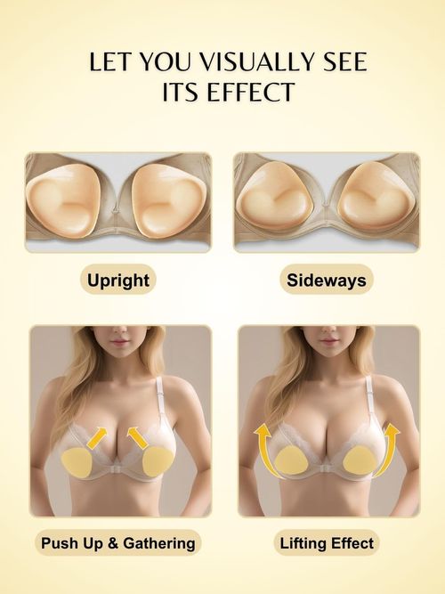 Reusable Double Sided Sticky Bra Pads, Push Up Bust Lift Inserts and Bust Enhancers for Swimsuit, Dress, Bikini and Sports Bra, COD Free Shipping, Pay on Delivery