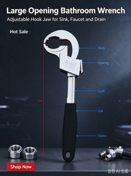 KELarge Opening Bathroom Wrench1001