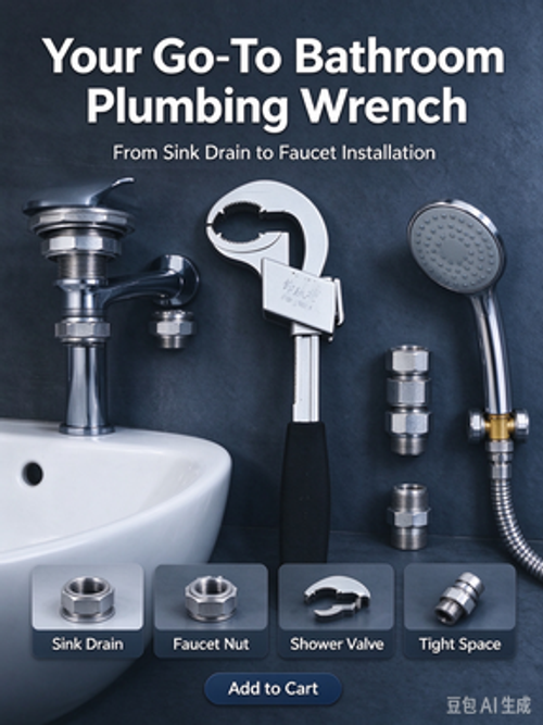 KELarge Opening Bathroom Wrench1001