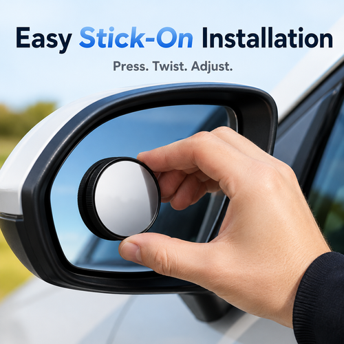 🚗 COD Free Shipping | Car Blind Spot Mirror Universal Round Convex Wide Angle Side Mirror for Parking Lane Change | Pay on Delivery