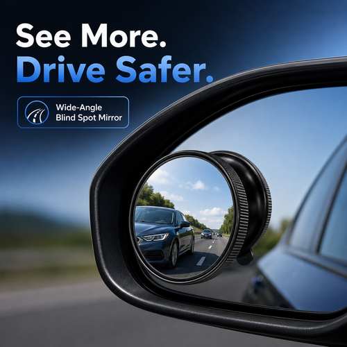 🚗 COD Free Shipping | Car Blind Spot Mirror Universal Round Convex Wide Angle Side Mirror for Parking Lane Change | Pay on Delivery