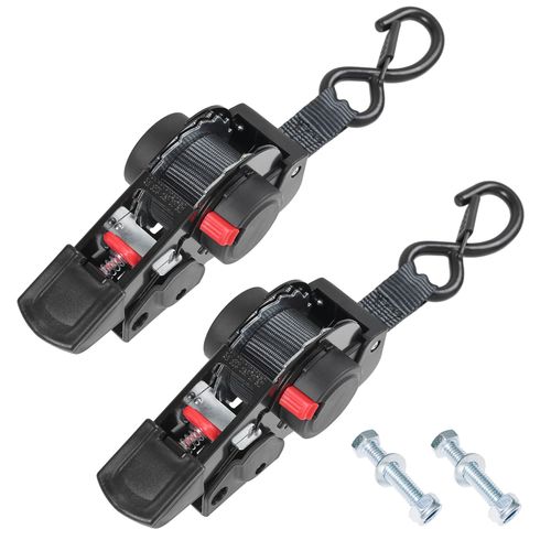 Retractable Ratchet Tie-Down Cargo Strap Um conjunto de 2 unidades
