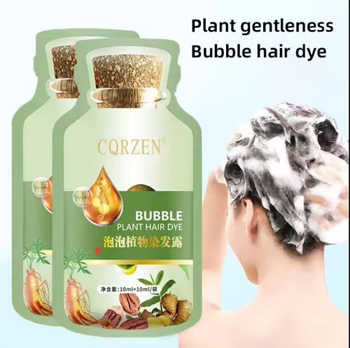 tintura de cabelo em forma de bolhas