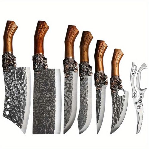 Conjunto de facas de cozinha e facas de desossar com 7 peças