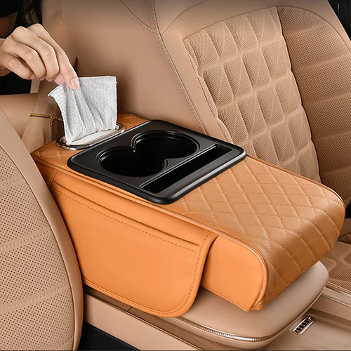 Multifunctional car armrest cushion