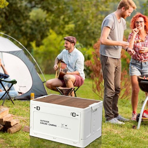 🔥🔥📢📢 50% OFF!! ⏰ 🔥🔥🔥 Limited-time offer – Foldable camping storage box with wooden lid 🌿👇
