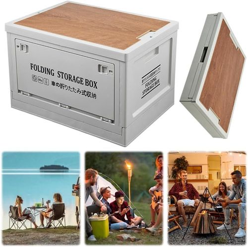 🔥🔥📢📢 50% OFF!! ⏰ 🔥🔥🔥 Limited-time offer – Foldable camping storage box with wooden lid 🌿👇