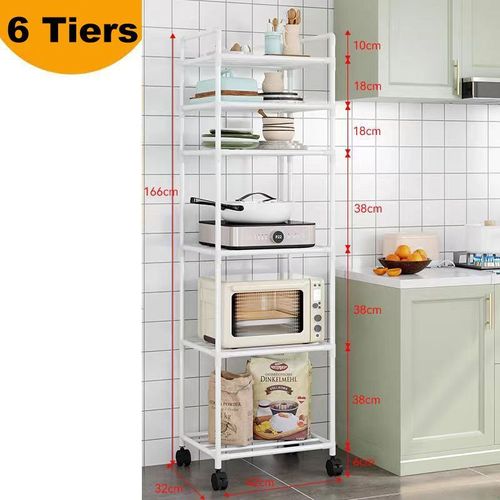 🔥🔥🔥Multi-tier storage shelving unit with sliding casters.👇