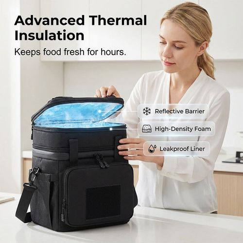⏰Limited time offer🍱🧊Extra-large thermal lunchbox – Keeps food hot or cold for hours, waterproof and with multiple compartments✨