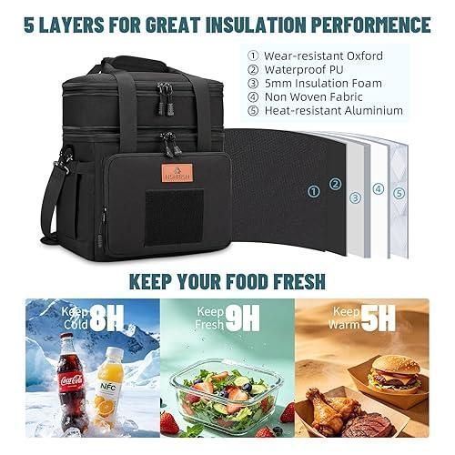 ⏰Limited time offer🍱🧊Extra-large thermal lunchbox – Keeps food hot or cold for hours, waterproof and with multiple compartments✨