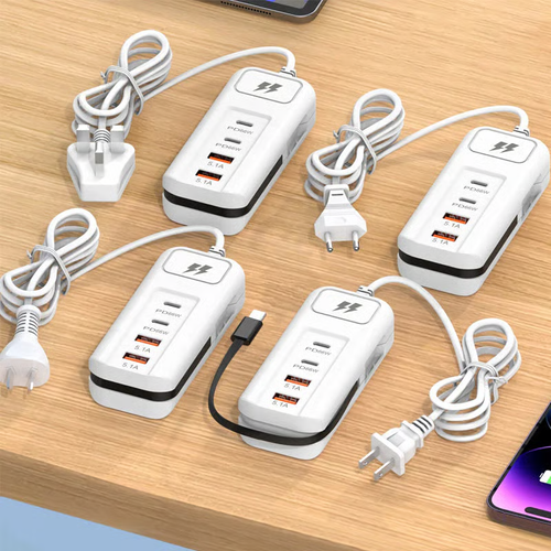 ⚡ Fast Charging Power Strip   4-Port Smart Hub