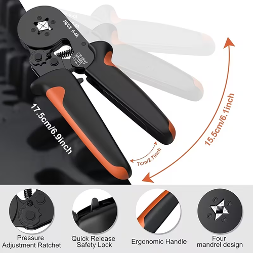 UMLIFE Ferrule Crimping Tool Kit with 1250 Wire Connectors, Insulated VE Tubular Crimp Terminals