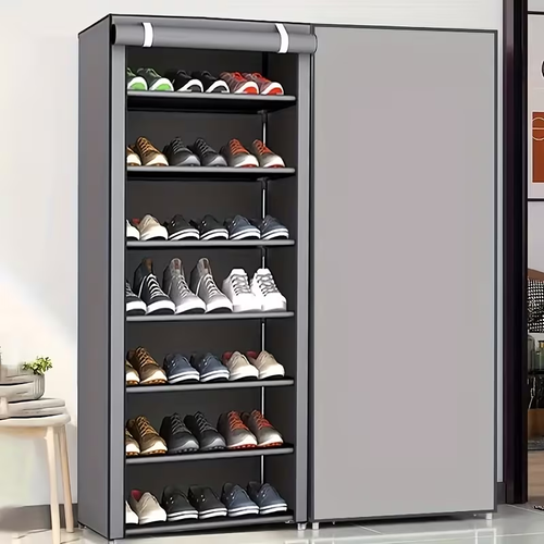 8 Layer Large Capacity Shoe Rack Manager With Dust Cover.