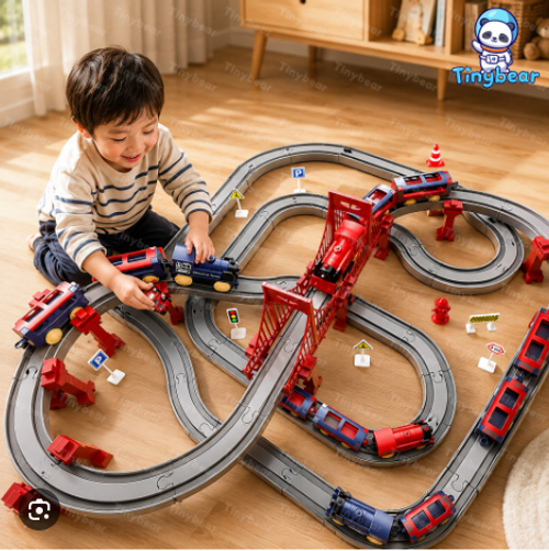 🔥🚂Children's Electric Track Train 👨‍👩‍👧‍👦🚀