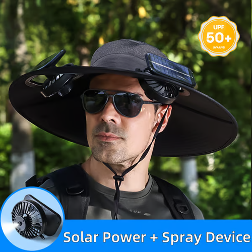 Solar Powered Fan Hat