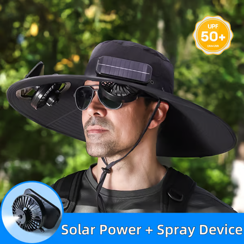 Solar Powered Fan Hat