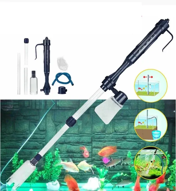 🐠 Get 50% off now! Electric Aquarium Gravel Cleaner—battery-operated, adjustable length, and easy to use—suitable for all aquariums 🧹🐟