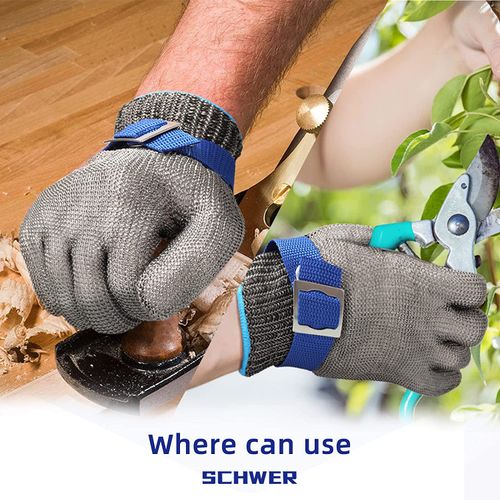 🥩Heavy-Duty🍖 Level 9 Cut Resistant Glove🔪🚫Cut Resistant Stainless Steel Metal Mesh Chainmail Glove