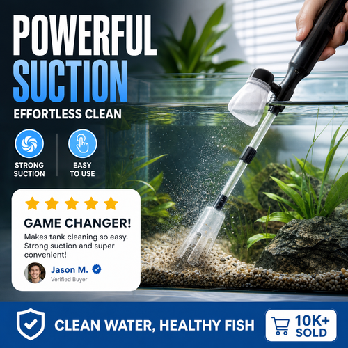 🐠 Get 50% off now! Electric Aquarium Gravel Cleaner—battery-operated, adjustable length, and easy to use—suitable for all aquariums 🧹🐟
