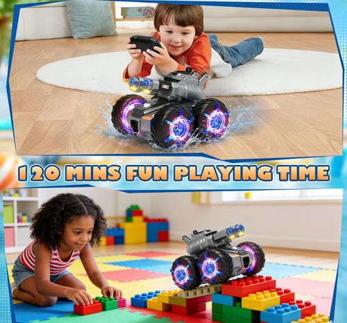 Amphibious Remote Control Armored Tank Toy (120mins Playtime)