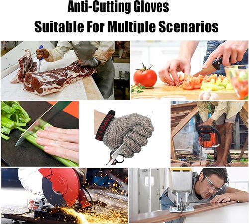 🥩Heavy-Duty🍖 Level 9 Cut Resistant Glove🔪🚫Cut Resistant Stainless Steel Metal Mesh Chainmail Glove