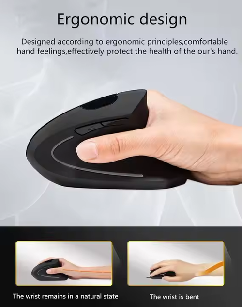 Ergonomic Vertical Wireless Mouse