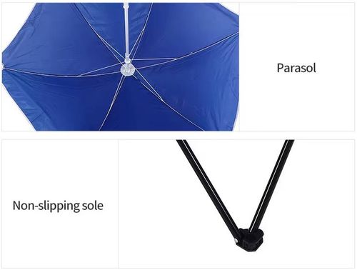 All-in-One Double Camping Chair – Built-in Umbrella, Cooler & Lightweight for Outdoor Fun