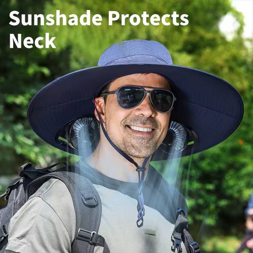 SolarCool Pro Hat - UV-Proof Ventilated Cap with Misting Fan for Outdoor Adventures