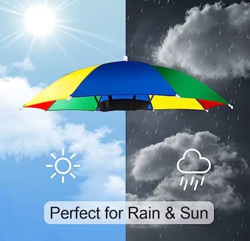Hands-Free Shade Hat – Adjustable Outdoor Umbrella Hat for Fishing & Camping