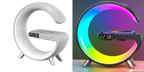 Smart LED Lamp with Bluetooth Speaker and Wireless Charger