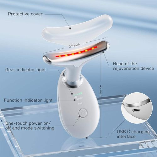 Neck beauty device for the neck, neck wrinkle remover device. It's a micro-current device that can be used on both the neck and face. It's a massaging instrument for nasolabial folds and neck wrinkles.