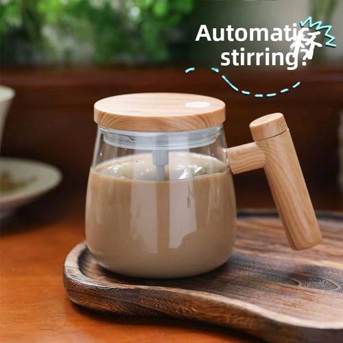 Fully Automatic Japanese Style Electric Mug Instant Coffee Milk Powder Honey Medicine Glass Drinkware Rotating-Premium Quality