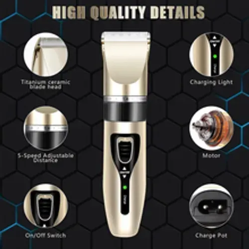 Hair Clipper and Trimmer Set for Men, Women, and Children, Professional Hair Clippers for Head, Body, Beard, and Other Uses.