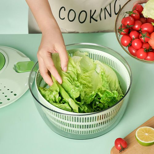 Home Vegetable Salad Dehydrator Hand-cranked Fruit and Vegetable Dehydrator Dual-purpose Water Filter Basket