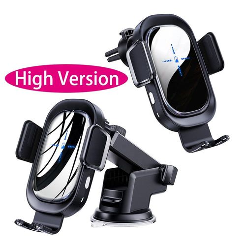 Universal Smart Sensor Automatic Clamping Car Phone Holder Wireless Charger Mount 15w Fast Charging Wireless Car Charger