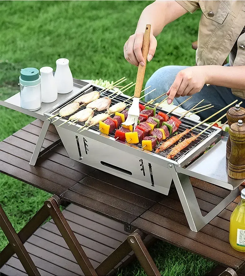 🔥Stainless Steel Folding Outdoor Barbecue