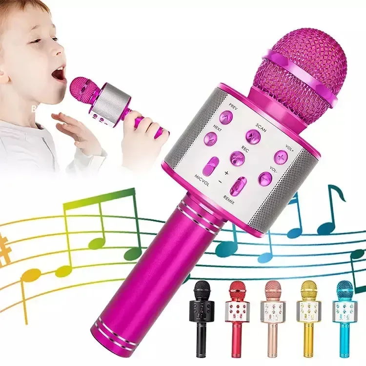 Portable Handheld Microphone Speaker OK Microphone Wireless Bluetooth Karaoke Microphone for Singing