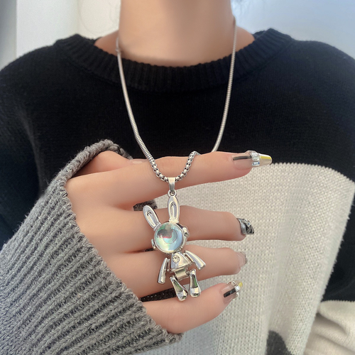 Adjustable Mechanical Rabbit Necklace
