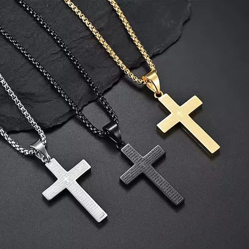 Vintage religious cross necklace