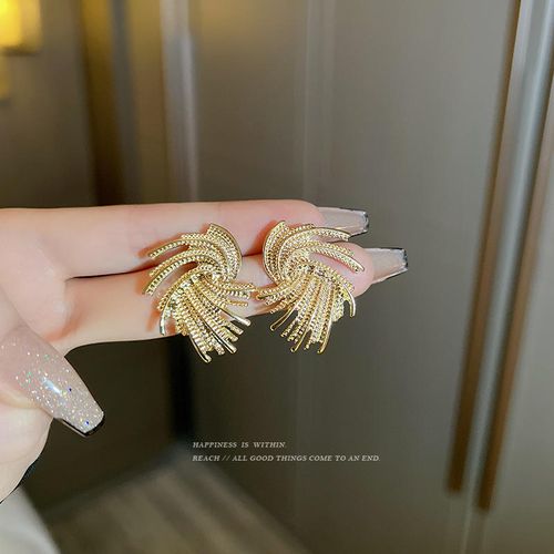 Vintage Spiral Statement Earrings | Luxe Metallic Elegance for Timeless Style ✨