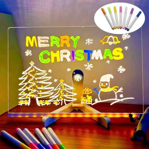 ✨Kids Erasable LED Drawing Board | Acrylic DIY - Night Light | Gift for Children🎨