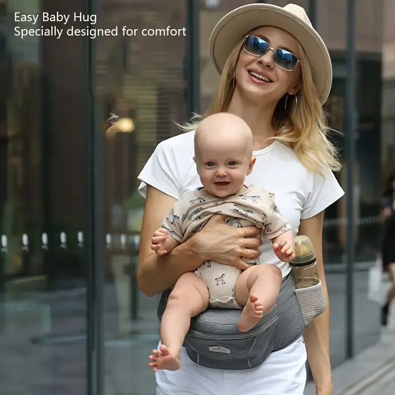 「Easy Baby Hug」3D Ergonomic Baby Carrier｜Air-Mesh Waist Stool for New Moms｜Global Top Seller