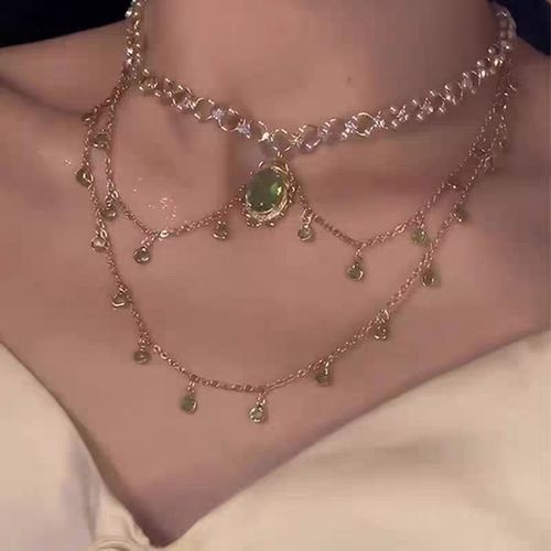 💎Emerald Heart + Tri-Layer Chains｜Office to Party Instant Upgrade✨