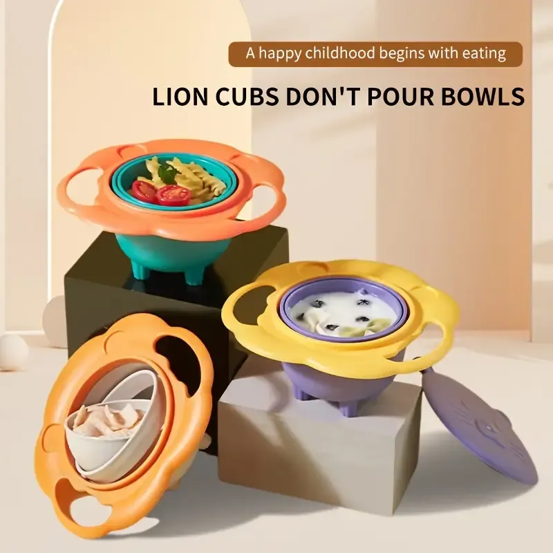 Modular Feeding Station Anti-spill plates with detachable handles! Silicone food-grade material, outdoor spill-proof + puree temperature control + early education sorting tray 🍴